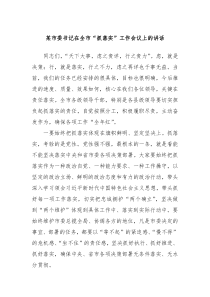 某市委书记在全市抓落实工作会议上的讲话