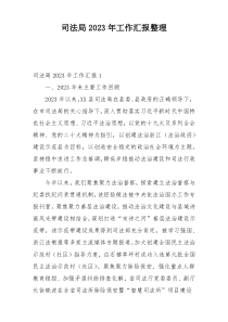 司法局2023年工作汇报整理