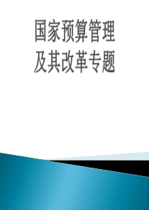 国家预算改革专题