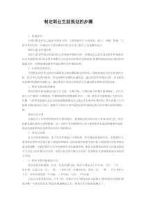 制定职业生涯规划的步骤