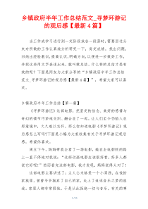 乡镇政府半年工作总结范文_寻梦环游记的观后感【最新4篇】