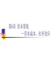第6章资本筹集(2)