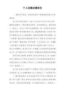 个人述德述廉报告
