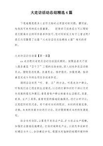 大走访活动总结精选4篇