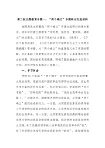 第二批主题教育专题一两个确立专题研讨交流材料2