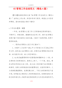6S管理工作总结范文（精选4篇）