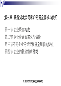 第三章银行贷款公司客户的资金需求