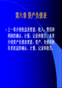第六章资产负债表