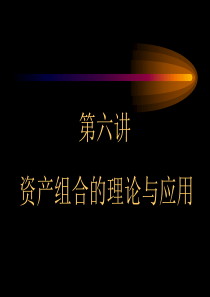 财务管理--北大光华学院——6资产组合