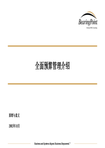 毕马威-全面预算管理介绍(1)