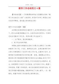 教导工作总结范文4篇
