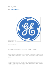 国际知名电气公司