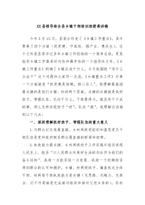 XX县领导给全县乡镇干部培训班授课讲稿