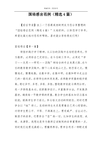 国培感言范例（精选4篇）