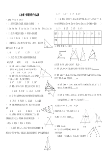 八年级上册月考数学试题(前两章)