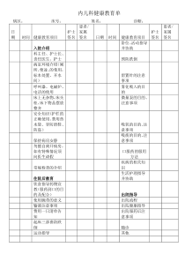内科健康教育单