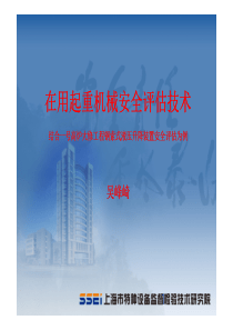 在用起重机械安全评估技术ppt[兼容模式]