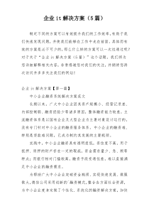 企业it解决方案（5篇）