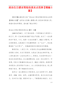 政治生日感言简短些真实点范例【精编5篇】