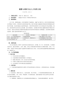 投资与理财专业人才培养方案