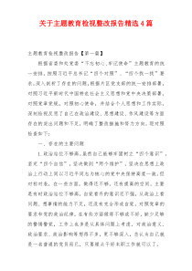 关于主题教育检视整改报告精选4篇