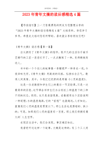2023年青年文摘的读后感精选4篇