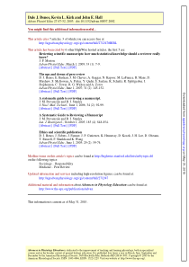 HOW TO REVIEW A PAPER