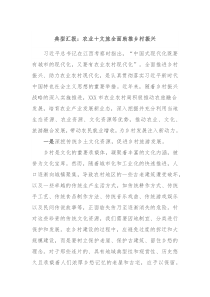 典型汇报农业文旅全面助推乡村振兴