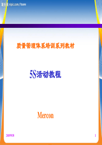 5S培训(Mercon)