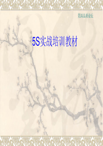 5S实战培训