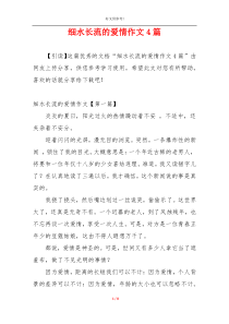 细水长流的爱情作文4篇