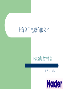 IE部成立规划报告