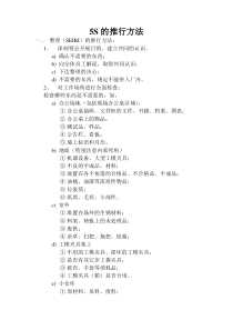 5S的执行技艺