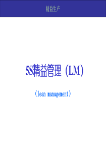 5S精益管理