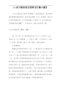 it实习报告范文范例【汇集8篇】