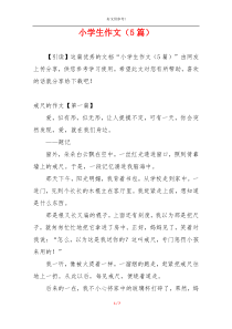 小学生作文（5篇）