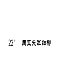 初中语文【8年级上】23周亚夫军细柳 习题