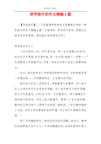 研学旅行的作文精编4篇