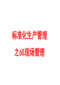 6S标准细则与现场管理教材