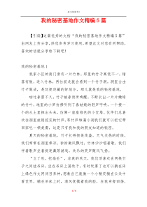 我的秘密基地作文精编5篇