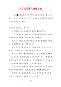 写自己的作文精选4篇