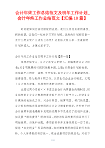会计年终工作总结范文及明年工作计划_会计年终工作总结范文【汇编10篇】