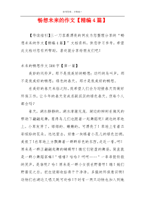 畅想未来的作文【精编4篇】
