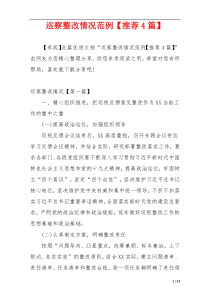 巡察整改情况范例【推荐4篇】