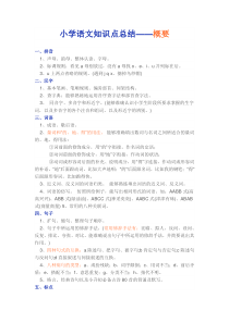最新人教版小学语文知识点总结