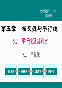 初中数学【7年级下】5.2.1 平行线