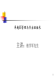 卓越6S管理与杰出班组长