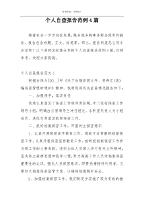 个人自查报告范例4篇