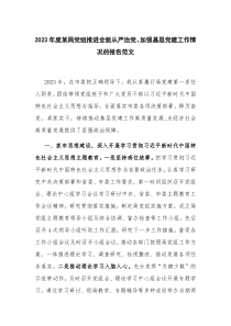 2023年度某局党组推进全面从严治党、加强基层党建工作情况的报告范文