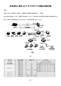 软考网络工程师2017年下半年下午试题及答案详解
